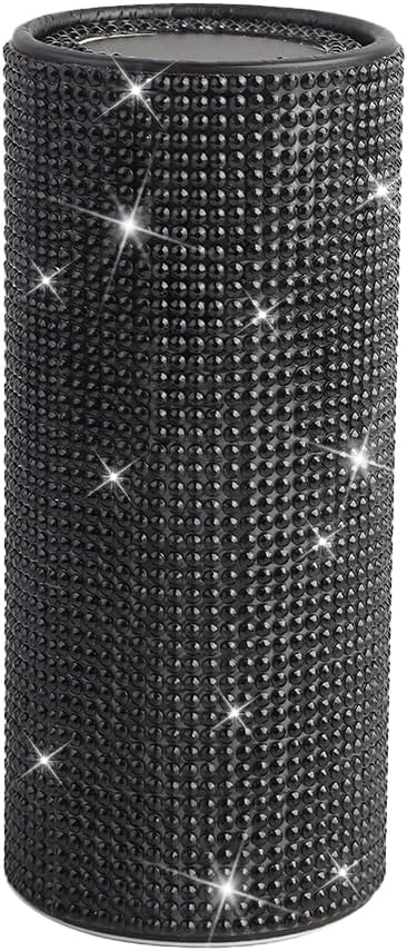 Rhinestone Car Tissue Dispenser for Interior, Black