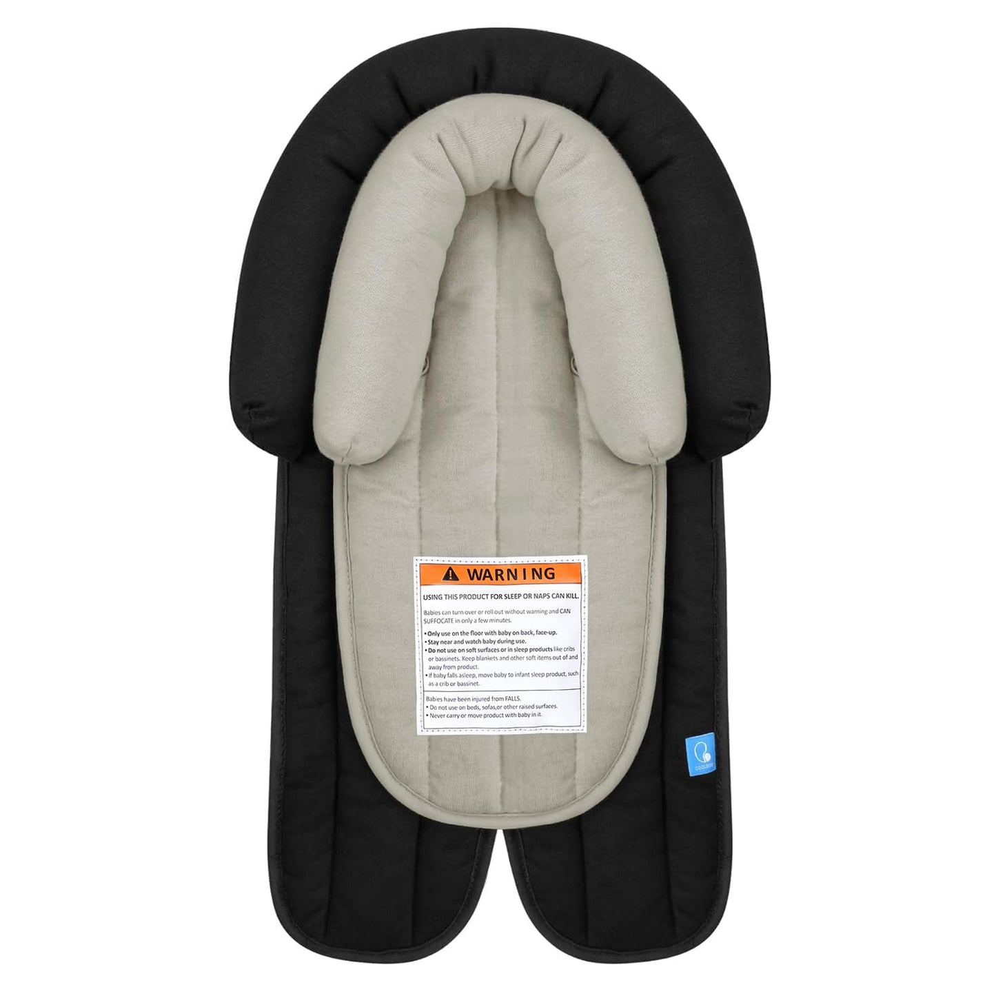 COOLBEBE Upgraded 2-in-1 Babybody Supports for Newborn Infant - Extra Soft Breathable Car Seat Insert Cushion Pad, Perfect for Carseat, Stroller, Swing, Bouncer, Black