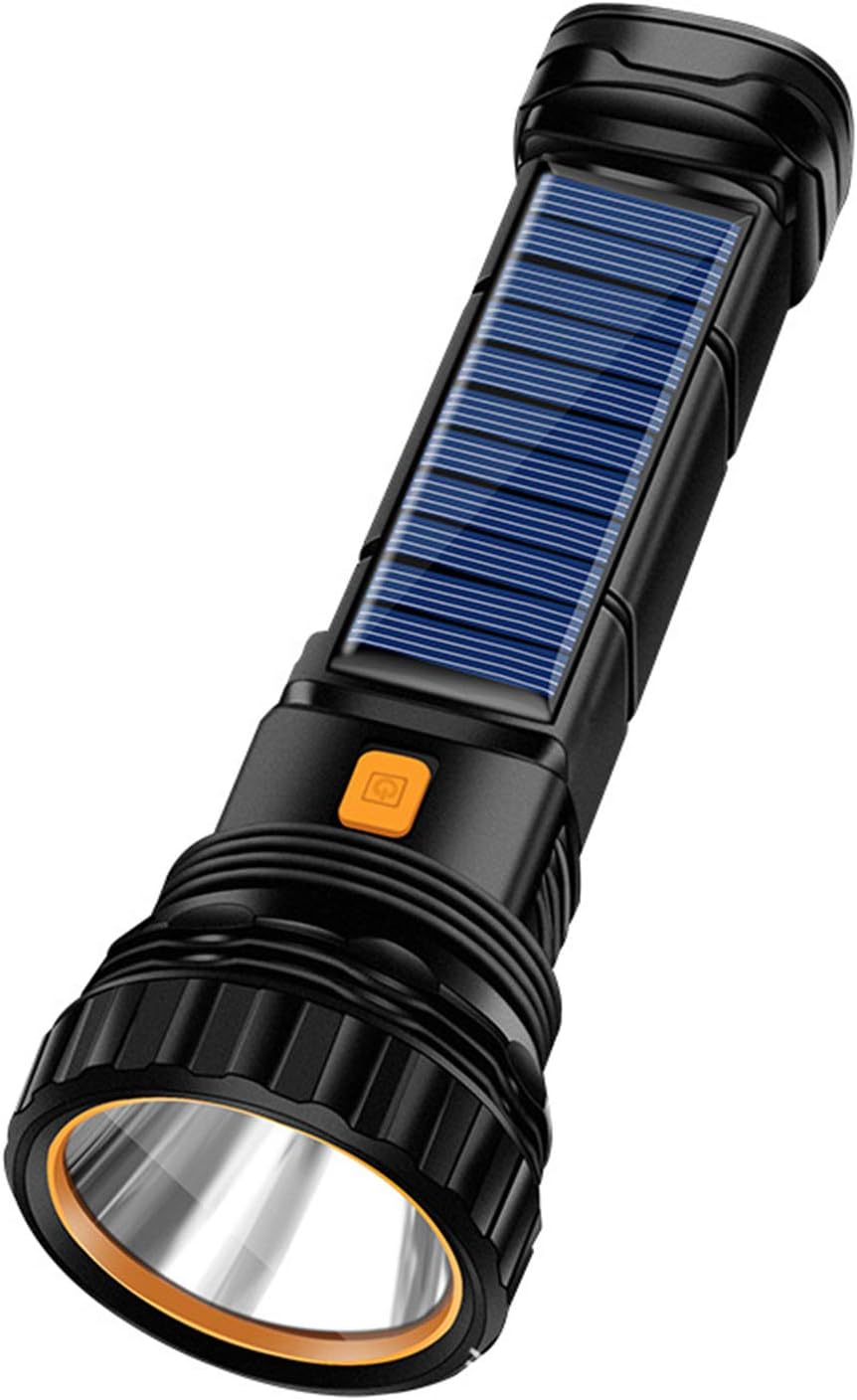 E-SHIDAI Solar Rechargeable Flashlight, Multi Function 1000 Lumens LED Flashlight with Emergency Strobe Light, Handheld LED Flashlights for Home Emergencies Camping