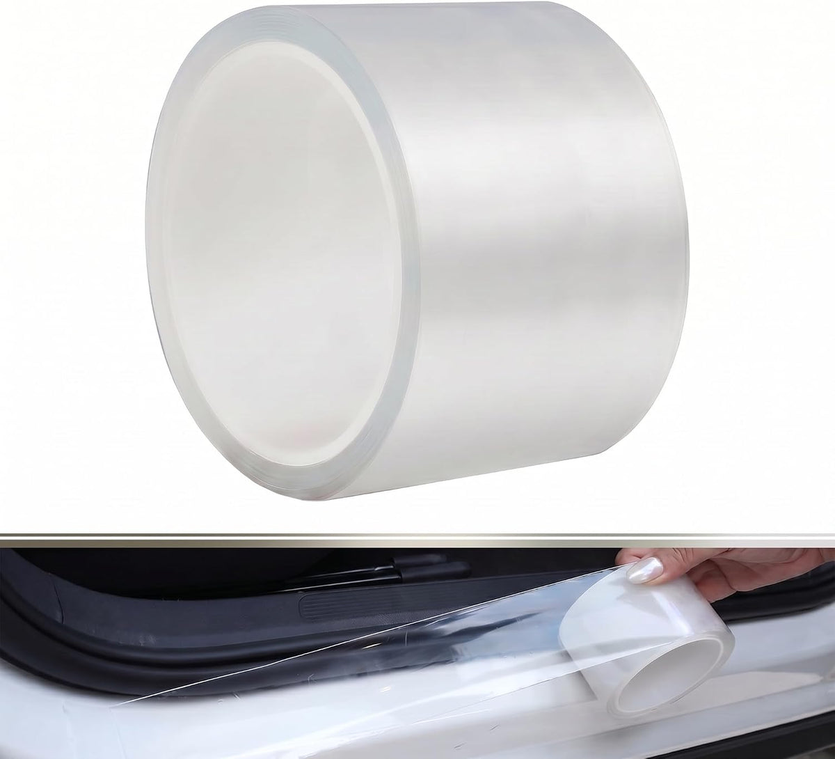 Car Door Edge Guards Door Sill Protector, Clear Car Doors Sill Protector, 2.7-inch x 33-foot Scratch Protectors for Cars, Waterproof Auto Doors Entry Guard Film, for Most Vehicles(Black)