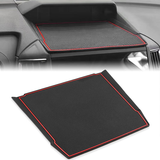 Auovo Dashboard Mat Compatible with Subaru Crosstrek Accessories 2018-2023 Forester 2019-2024 XV Impreza 2018-2023 Car Interior Silicone Dash Pad Liner Tray (Red Trim)