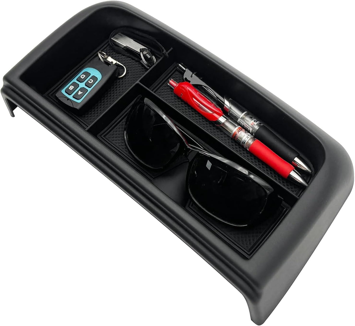 Dash Storage Tray Insert behind Screen Organizer Storage Accessories fit for 2021 2022 2023 2024 GMC Yukon Chevy Tahoe Suburban Fit for Power Sliding Console