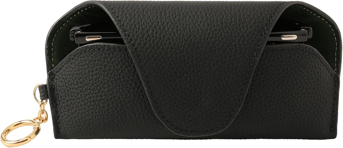 Magnetic Sunglass Holder for Car Visor, Travel Sunglasses Case with Clip for Purse, Eyeglasses Case
