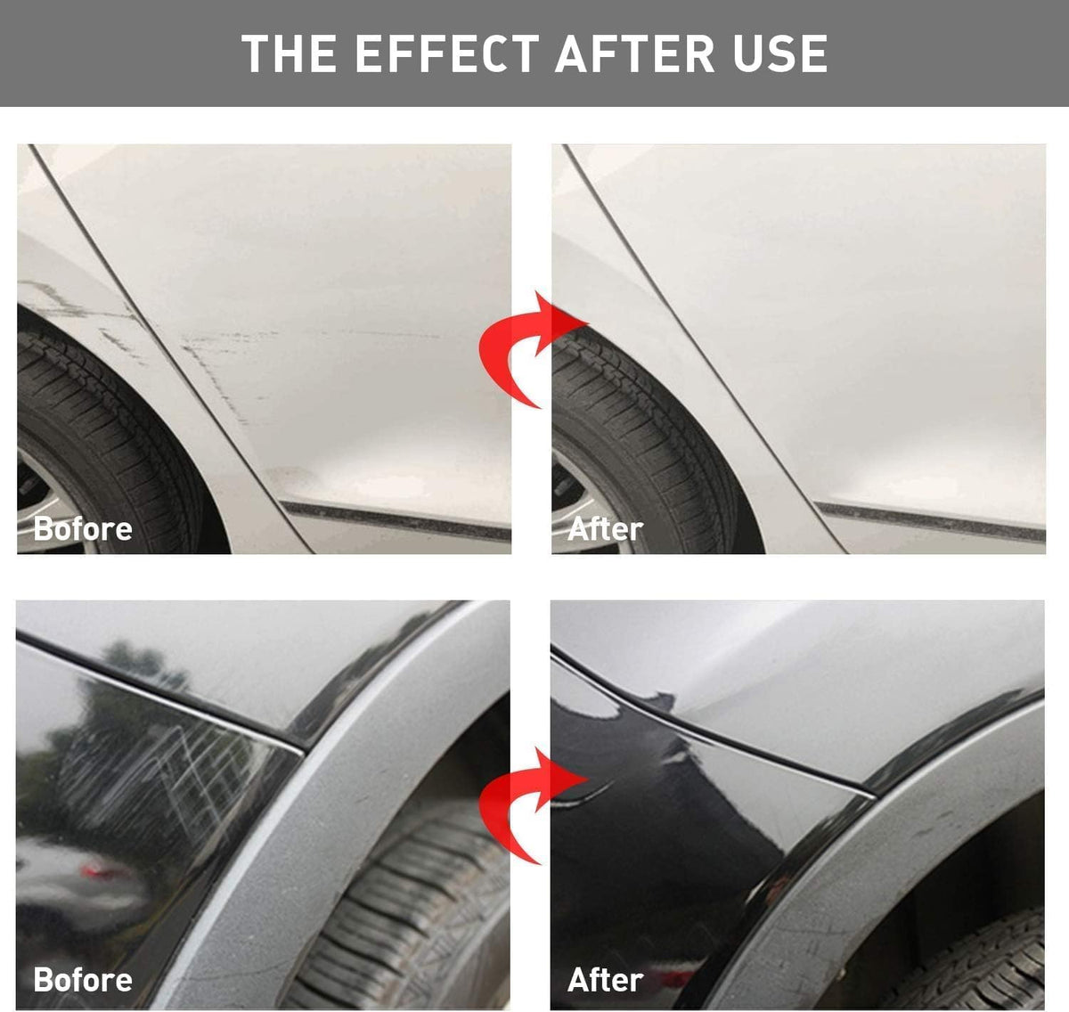 GLISTON Car Scratch Remover, Scratch Swirl Removal Kit, Auto Polish Pre-Waxing, Paintwork Restorer for Cars