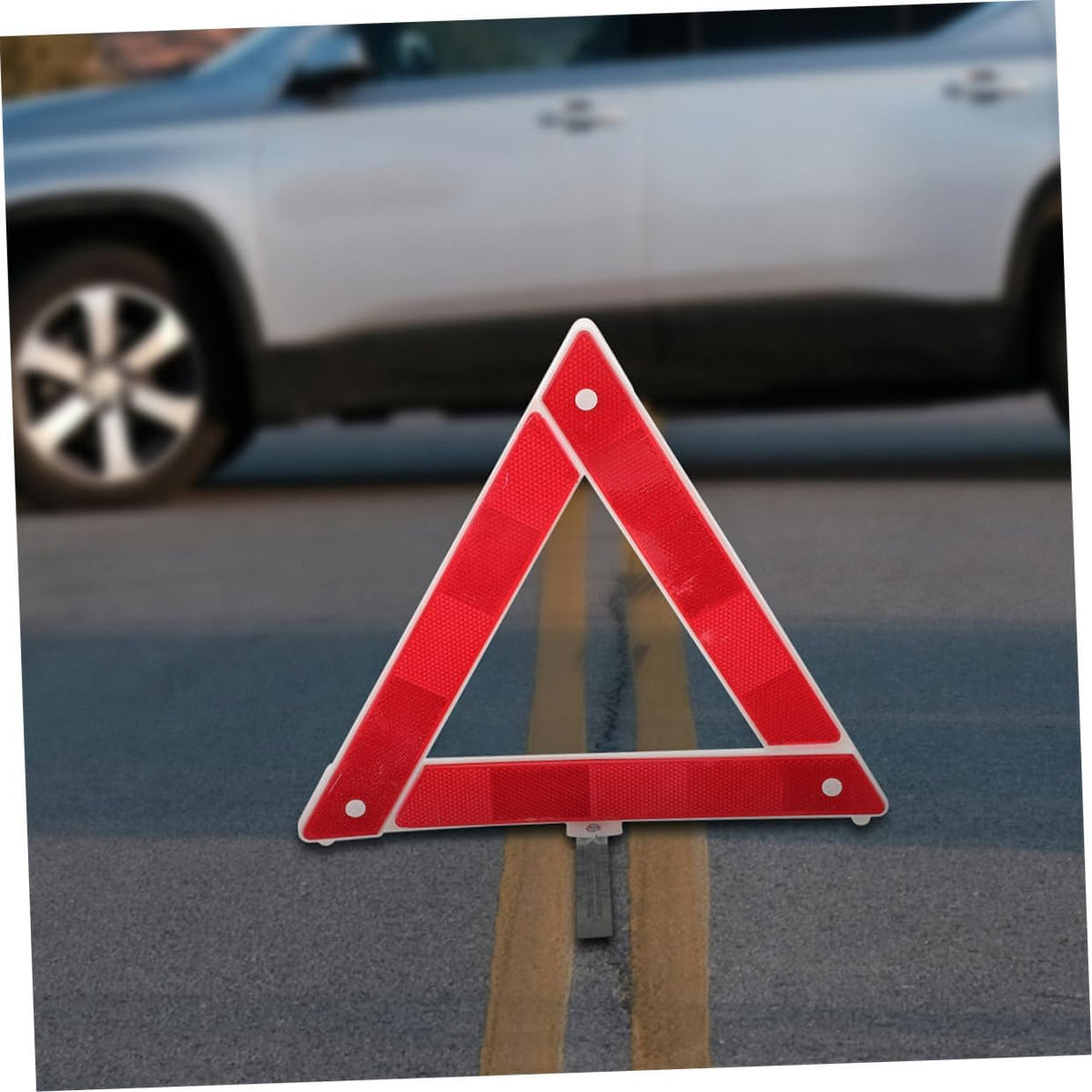 2 Pack Reflective Triangle Warning Signs for Vehicles, Foldable