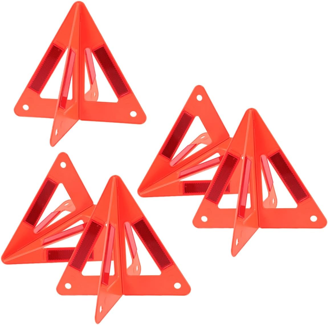 5pcs Foldable Car Reflective Warning Triangles for Parking Alerts