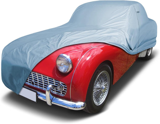 iCarCover Premium Car Cover for 1955-1968 Triumph TR3, TR4, TR5, TR250 Heavy Duty Waterproof All-Weather Automobiles Custom Fit Indoor Outdoor UV Snow Protection Covers with Straps and Bag