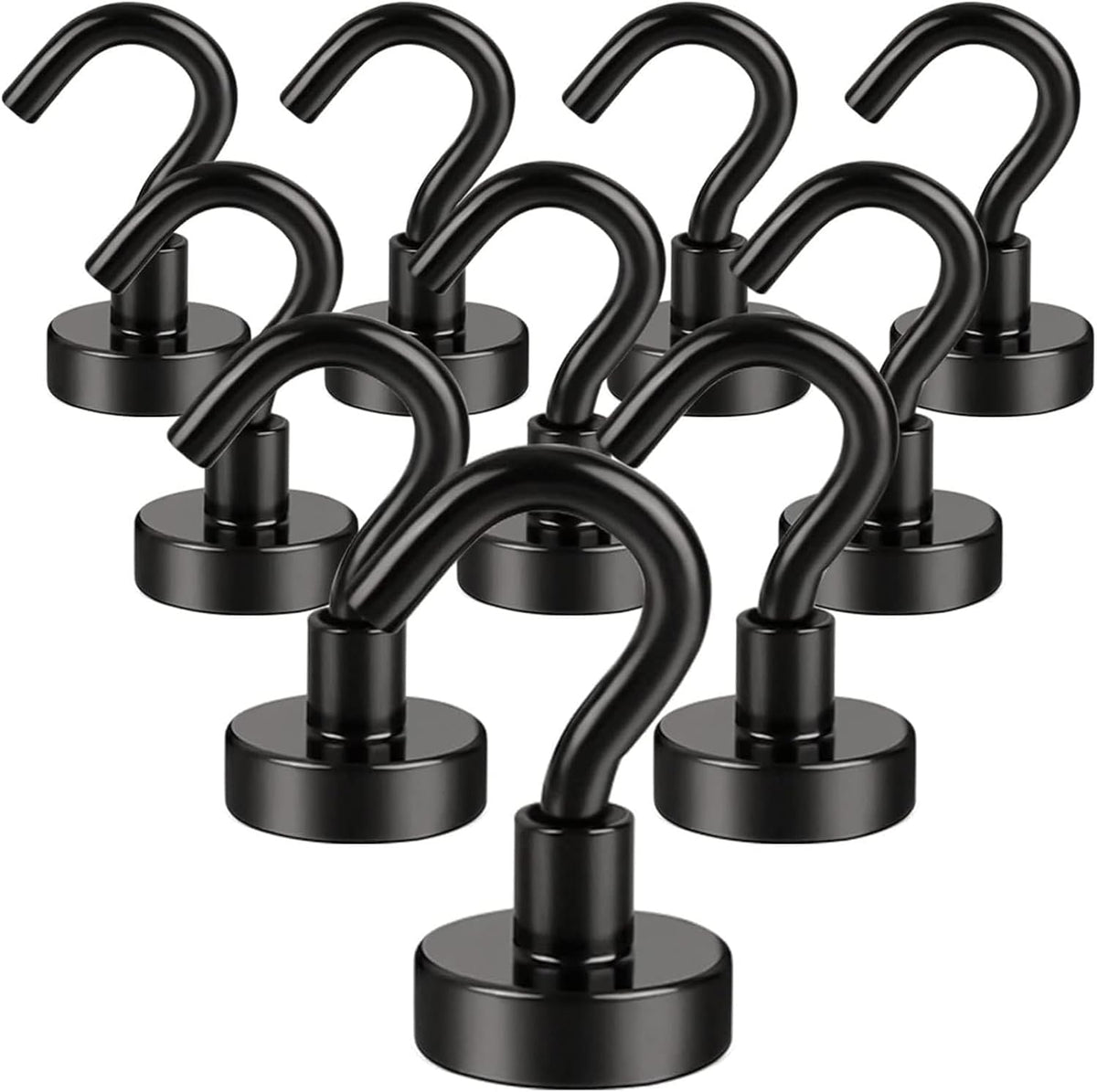 DIYMAG Magnetic Hooks 75pcs 30lbs Cruise Essentials 2026 Magnet Hook Black