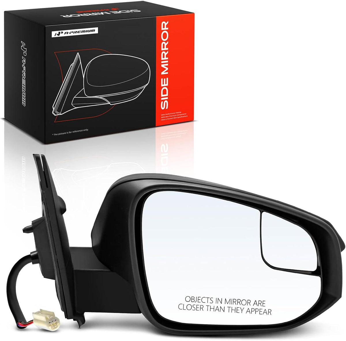 A-Premium Passenger Side Power Door Mirror Compatible with Toyota