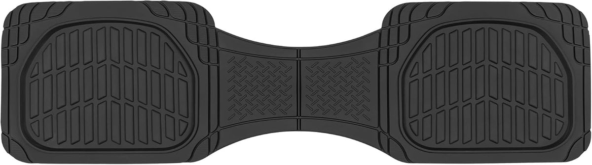 Motor Trend Premium FlexTough Deep Dish Rear Rubber Floor Mat Liners, Heavy Duty All-Weather Universal Fit Trim-To-Fit Floor Mats for Cars Sedans Trucks SUVs, Durable &amp; Easy To Clean Car Mats - Black