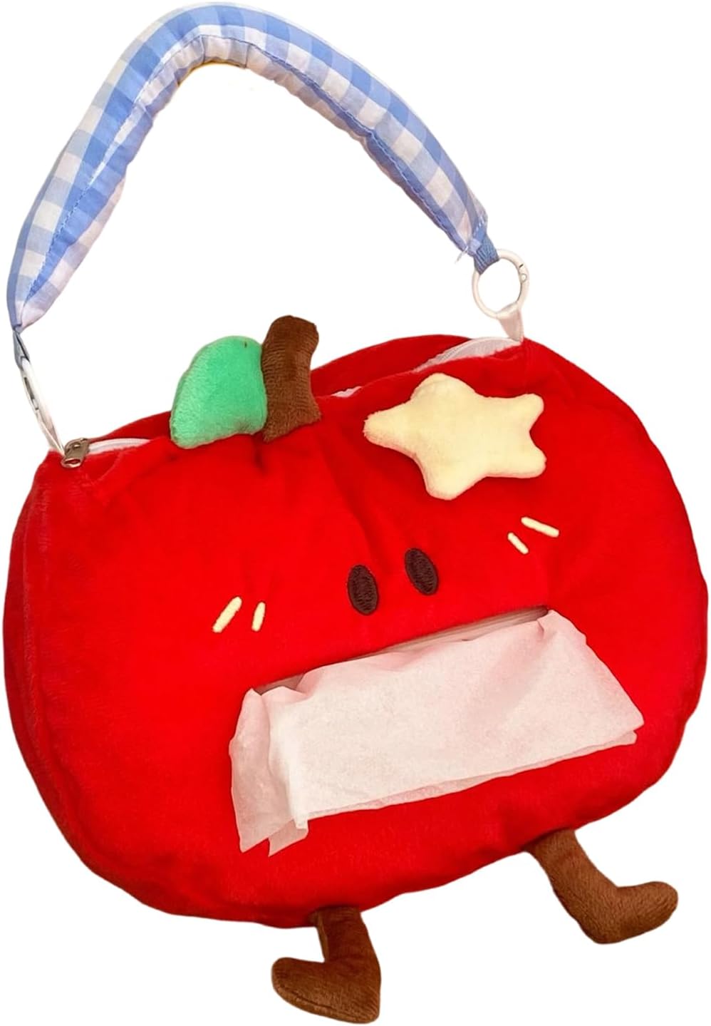 Creative Fruit Shaped Fabric Tissue Box Holder Hanging Hook Space Saving Storage Case for Car and Office Multi Purpose Holder
