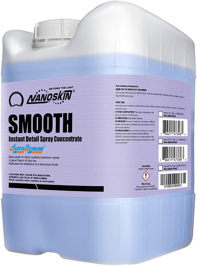 Nanoskin SMOOTH Quick Detailer Spray 32 Oz. (2x16 Oz) | Post Car Wash Gloss Enhancer, Wax Booster & Clay Lubricant | Effortless Dust, Smudge & Fingerprint Remover for Cars, Boats, Hot Rods & More