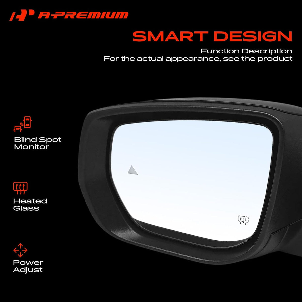 A-Premium Driver Side Power Door Mirror Compatible with Jeep