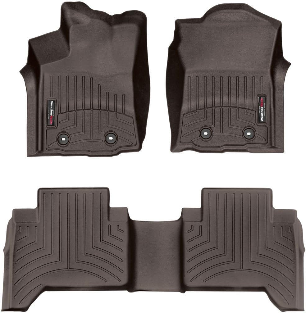 WeatherTech Custom Fit FloorLiners for Toyota Tacoma - 1st & 2nd Row (4412991-448722), Black