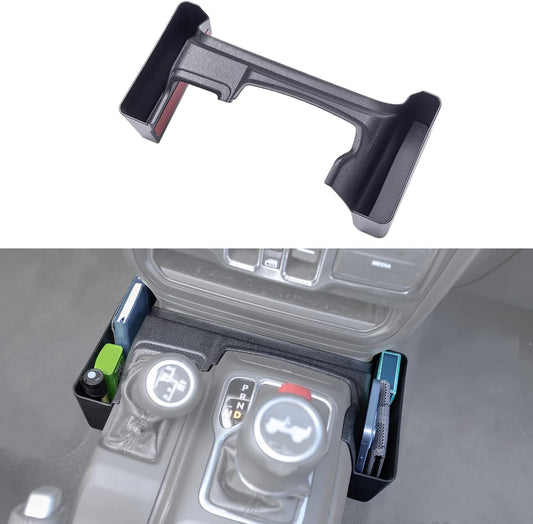 Center Console Gear Shift Organizer Tray Compatible with Jeep Wrangler JL/JLU 2018-2023 2024 2025 2026 and Jeep Gladiator JT Truck 2020-2023 2024 2025 2026 Storage Box Accessories (Not for JK/JKU)