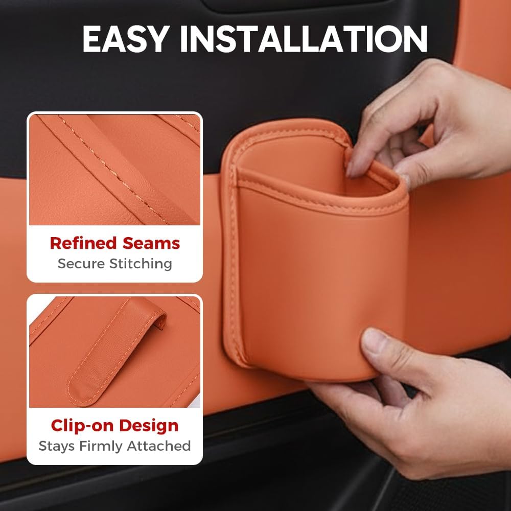 Car Door Cup Holder, Clip On Drink Holder Vehicle Door Storage Organizer (Black)