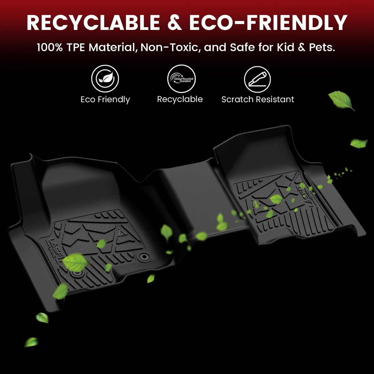 LASFIT Floor Mats for RAM 2500/3500 Crew Cab 2019-2026 2027 Bench Seats