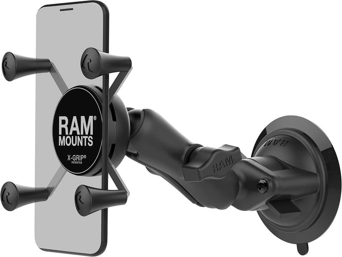 RAM MOUNTS X-Grip Windshield Phone Mount with Twist-Lock Suction Cup Base