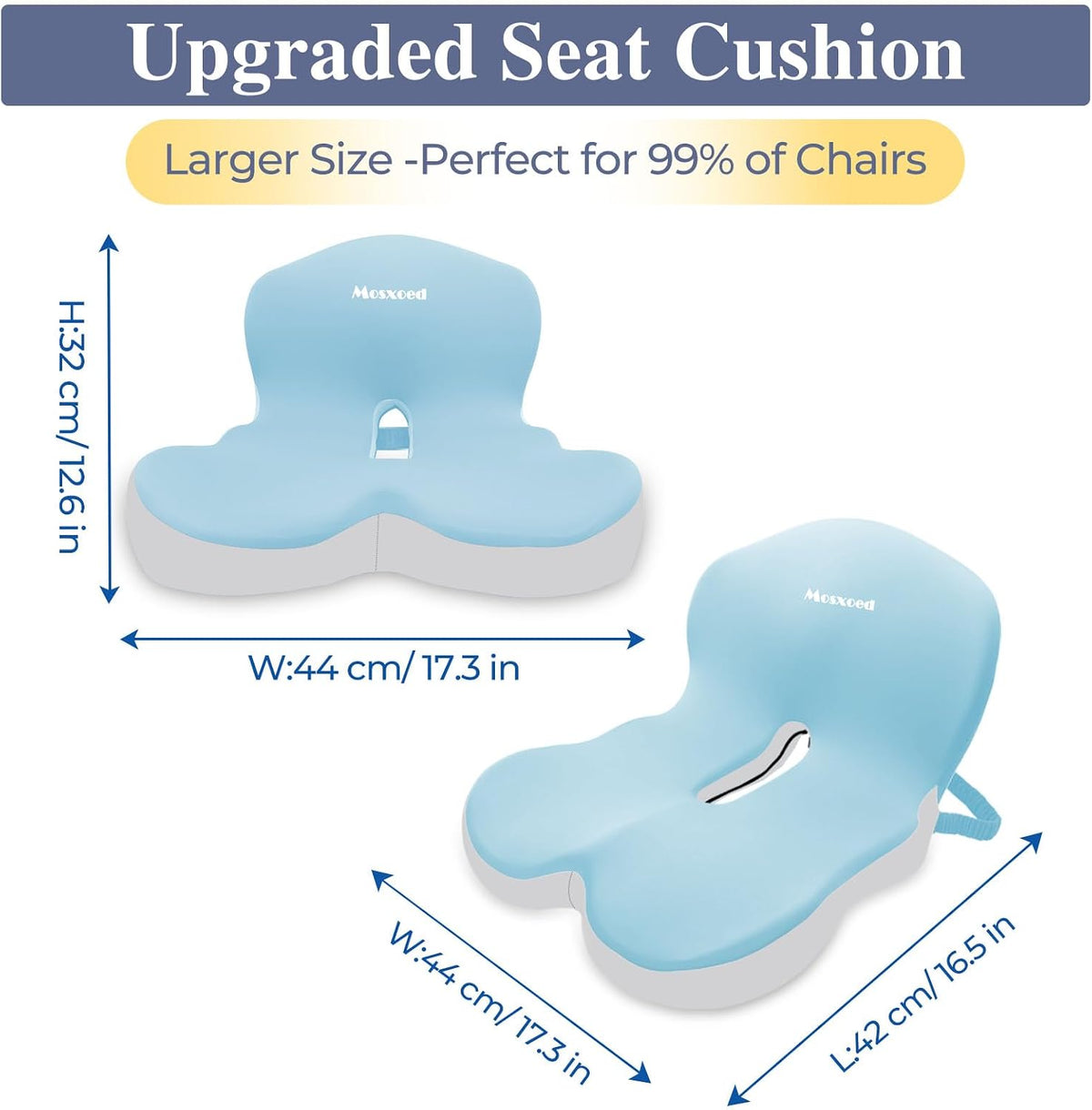 Car Seat Cushion with Lumbar Support Pillow, Seat Cushion for Driving