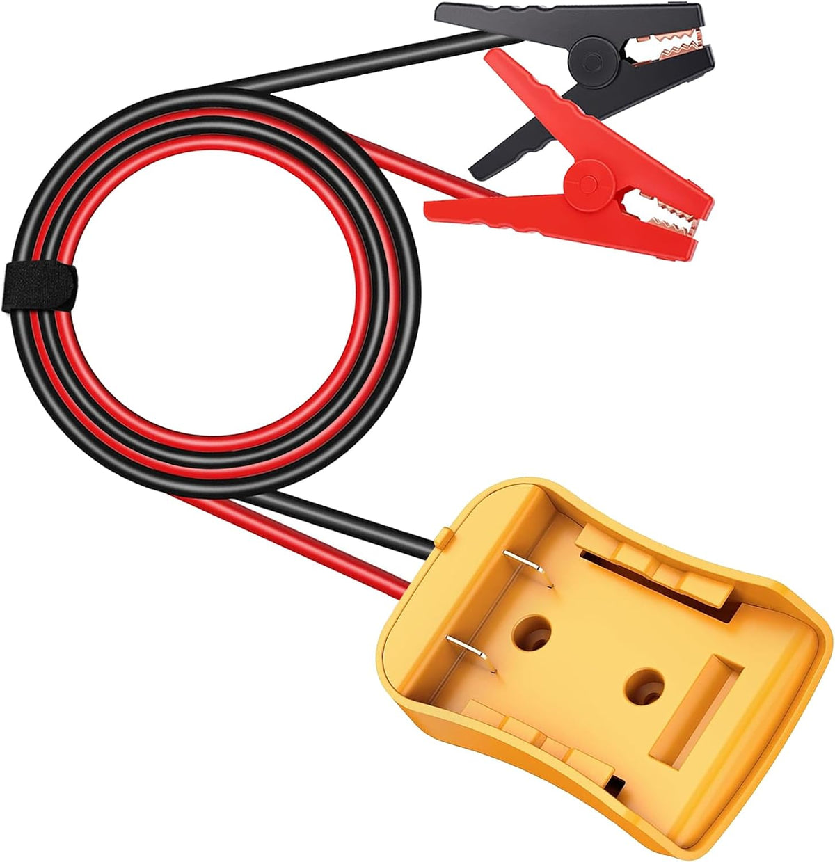 3.5FT 8AWG Flexible Silicone Cable Adapter with Alligator Clips,Compatible with Dewalt 18/20V,The Silicone Wire Heat-Resistant up to 392°F,The Clamps are Sturdy,No Switch, no Fuse