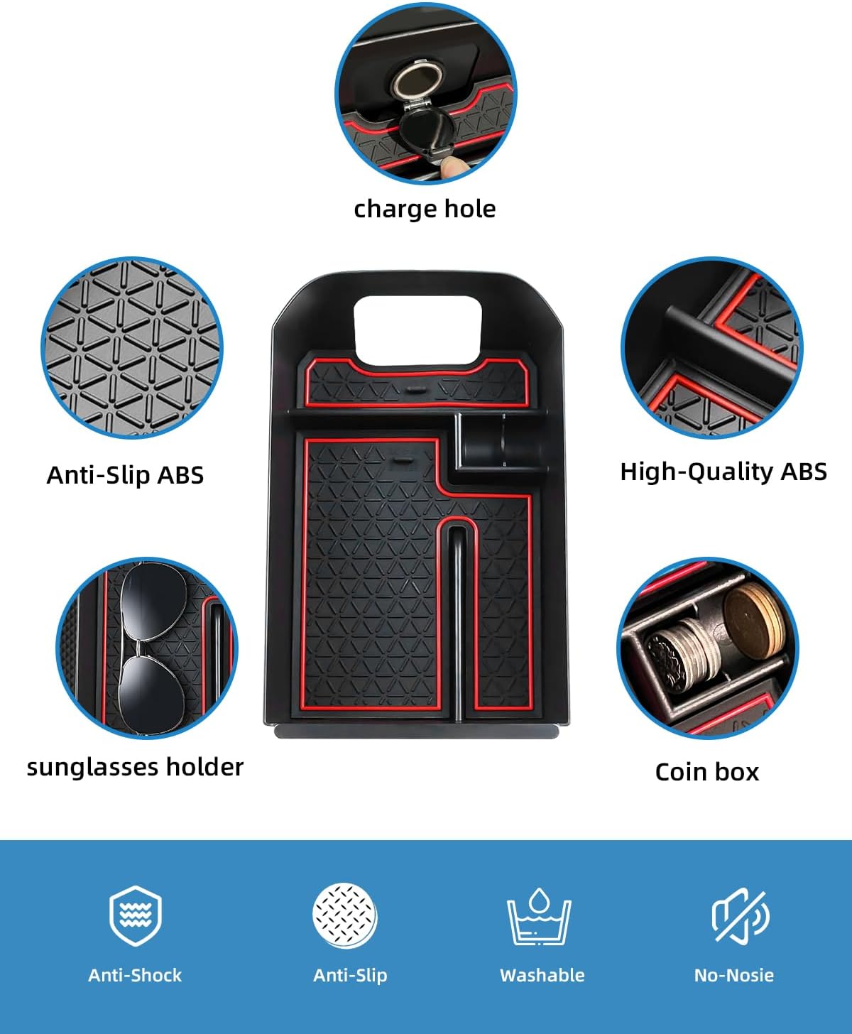 Center Console Organizer for 2025-2020 Toyota RAV4