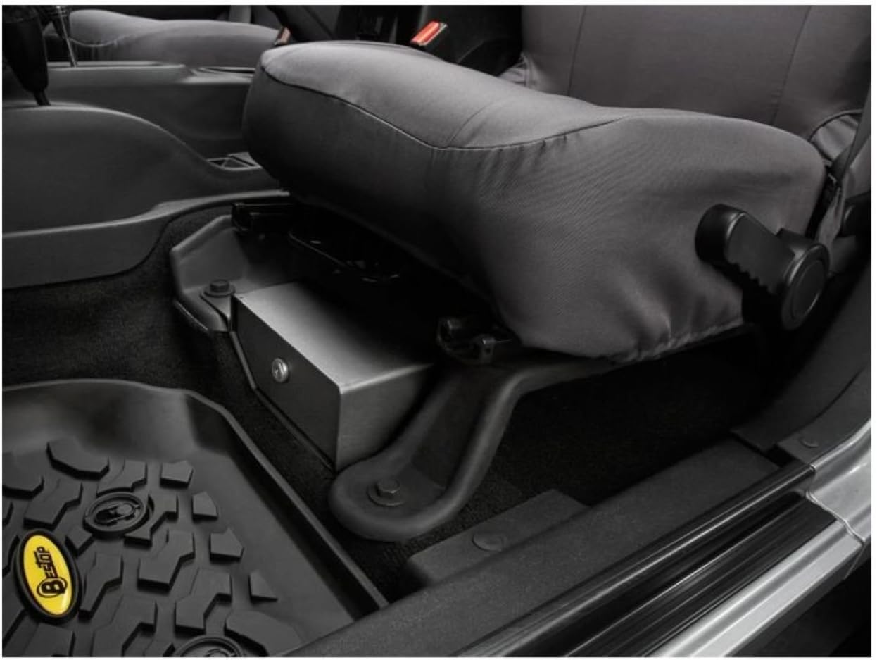 Bestop 42640-01 HighRock 4x4 Under Seat Lock Box for 2007-2018 Wrangler JK, Driver Side (Does Not Fit 2011-2018 Wrangler JK 2-Door Models)