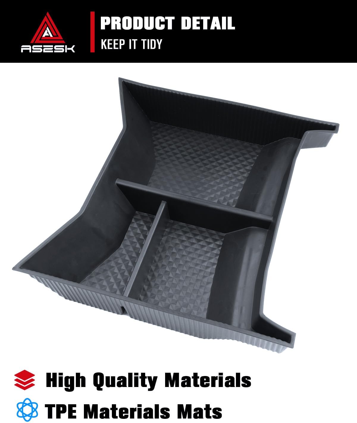 For 2022-2026 BMW IX Storage Box Console Organizer TPE Materials Lower Center Console Organizer Tray