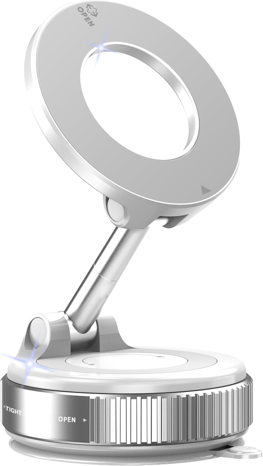 MSXTTLY Vacuum Magnetic Phone Holder, Suction Cup Phone Mount for Your Car