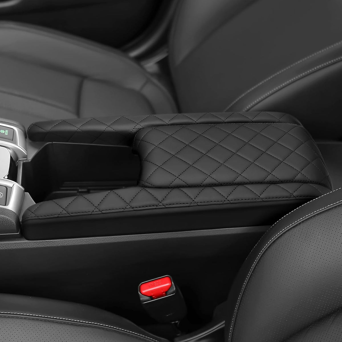 3PCS Center Console Cover Compatible with Honda Civic 2016-2021 LX/Sport/EX/Si/Touring Accessories Leather Armrest Cover Center Console Side Covers