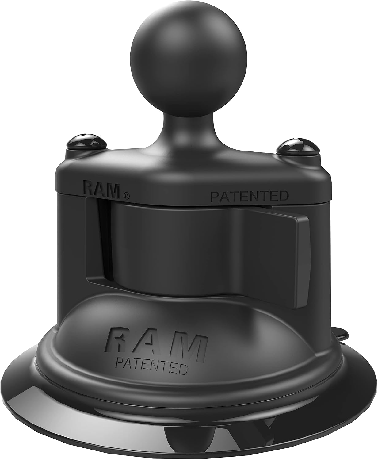 RAM MOUNTS Twist-Lock Suction Cup Base with B Size 1" Ball, Windshield & Dash Mount Base for RAM Device Holders RAP-B-224-1U