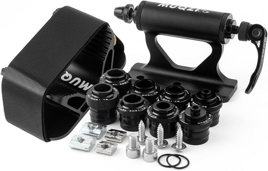 Bike Upgraded Quick Release Thru Axle Fork Mount and Bicycle Rear Wheel Holder, Black