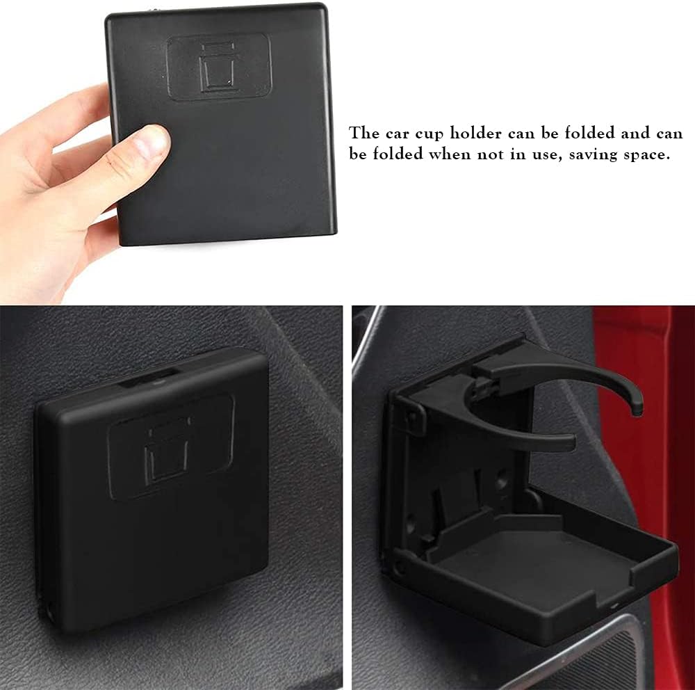 4Pcs Plastic Car Cup Holder, Car Drink Holder, Adjustable Folding Cup Holder, Folding Car Cup Holder with Screws for Universal Car Truck Boat Van