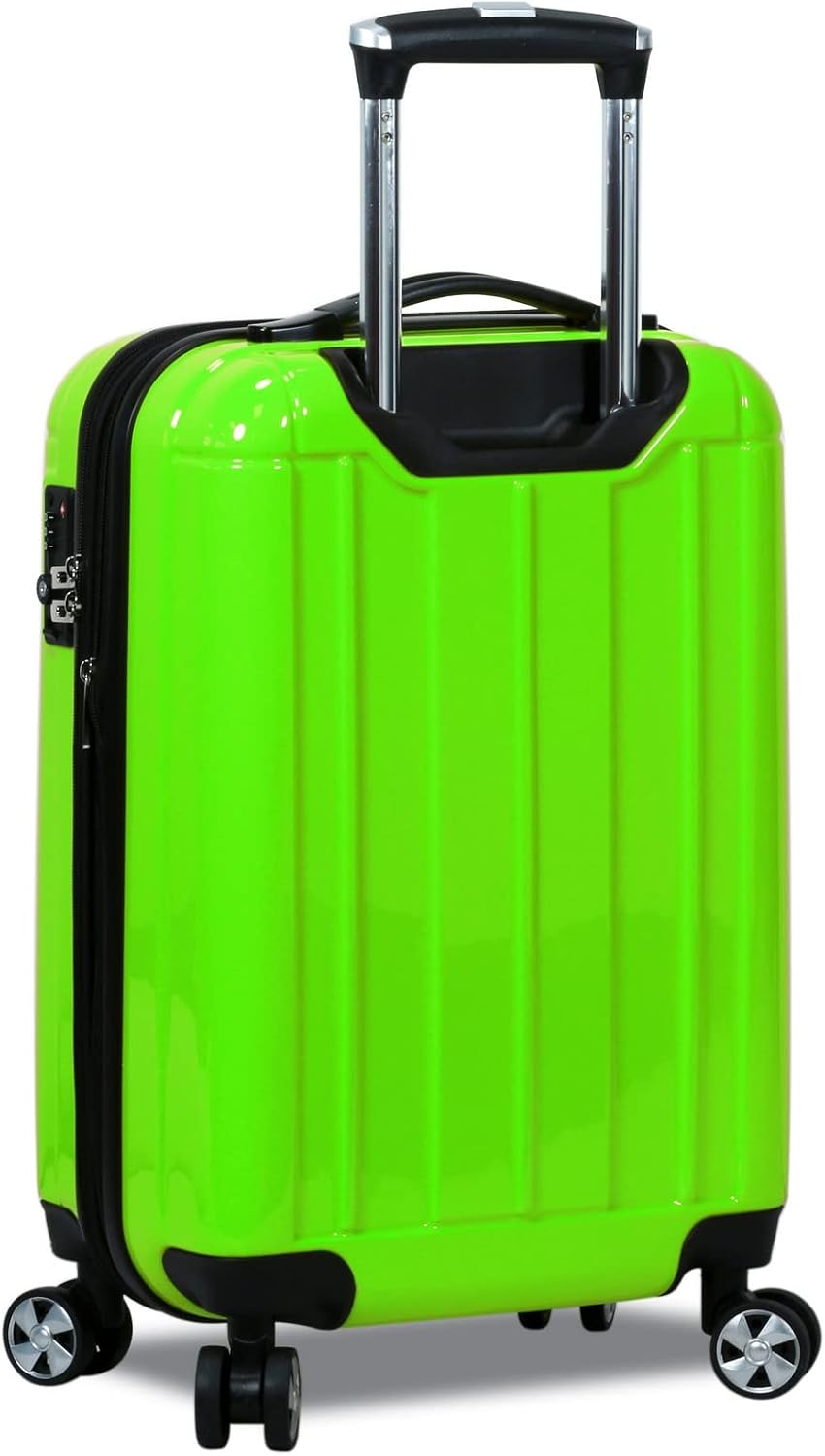 World Traveler Contour 2-Piece Polycarbonate Hardside Expandable Spinner Luggage Set with TSA Lock - Apple Green (20 &amp; 28)