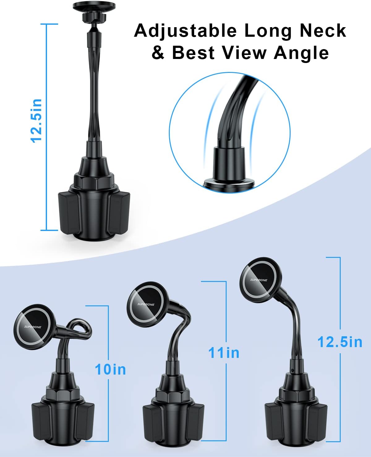 SUPERONE Magsafe Cup Holder Phone Mount, Universal Cup Phone Holder for Car
