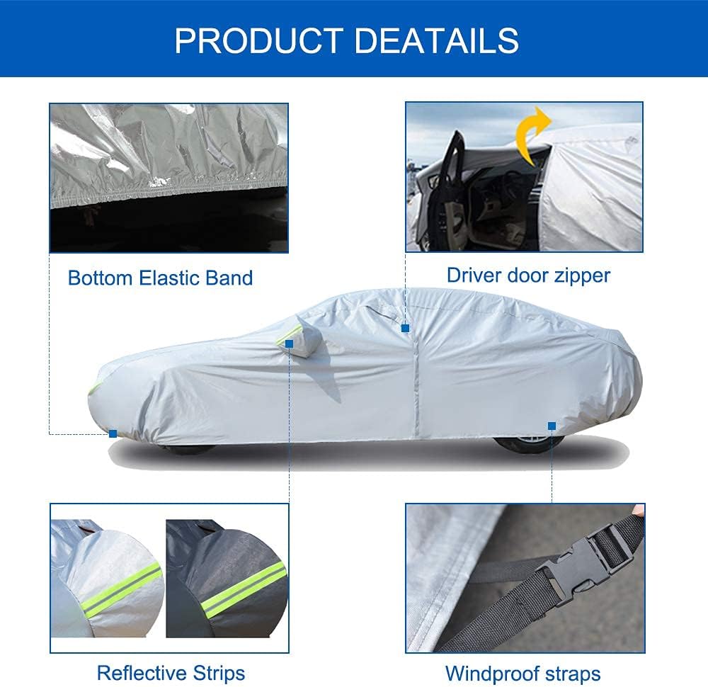 Koukou 6 Layers Car Cover Custom Fit Lexus NX200t/300/300h from 2014 to 2025, Waterproof All Weather for Automobiles, Sun Rain Dust Snow Protection. (Ships from US Warehouse, Arrive Within 3-7 Days)