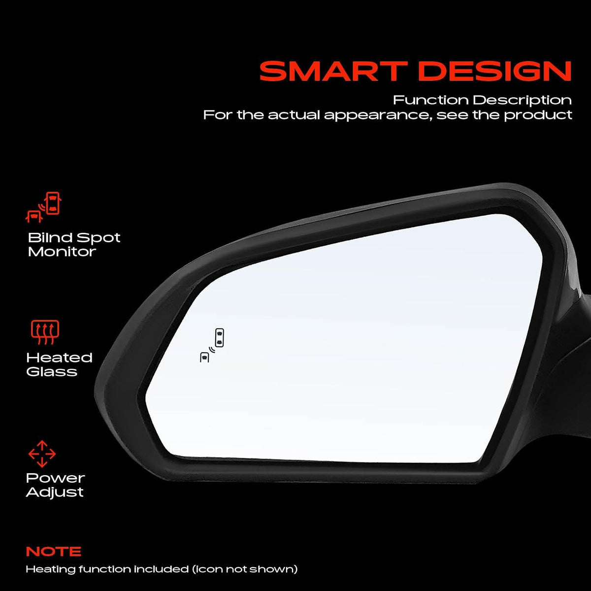 A-Premium Driver Side Power Door Mirror Compatible with Hyundai
