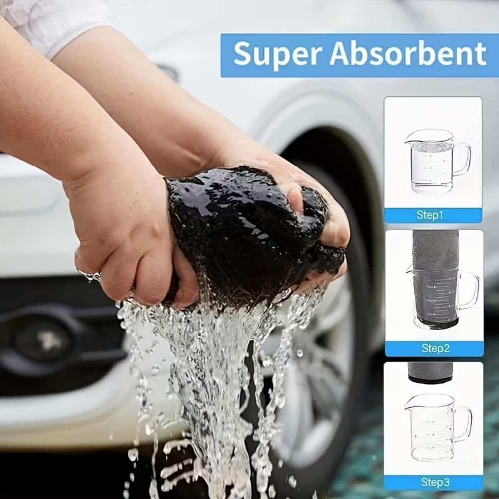 1200GSM Microfiber Car Drying Towel, Double-Twist Loop, Ultra-Absorbent, Quick-Dry, Lint- & Streak-Free, Scratch-Safe, for Car Wash & Detailing (1 Pack) (Dark Grey, 16" x 24")