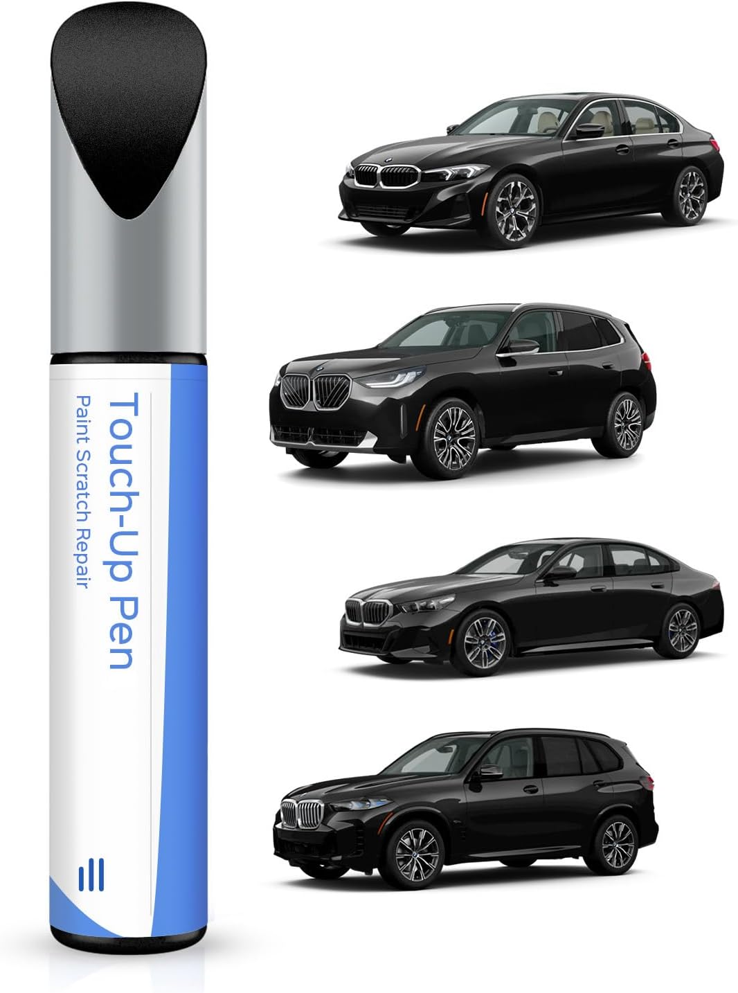 Touch Up Paint for BMW-Exact Match–Chips and Nicks Touch Up (Fluid (Jet) Black(668) for 1/2/3/4/5/6/7 Series/Alpina-B7/i4/M3/M5/M6/X1/X2/X3/X4/X5/X6/X7/Z4)