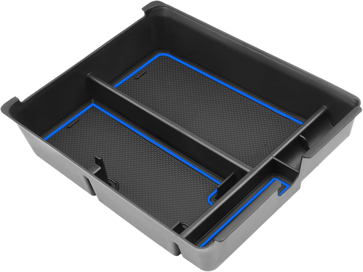 SKTU for 2024 2025 2026 2027 Honda Pilot Center Console Organizer 2023-2027 Pilot/ 2024-2027 Passport Console Tray 2025 2026 2027 Pilot Accessories with Coin & Sunglasses Holder (Blue)