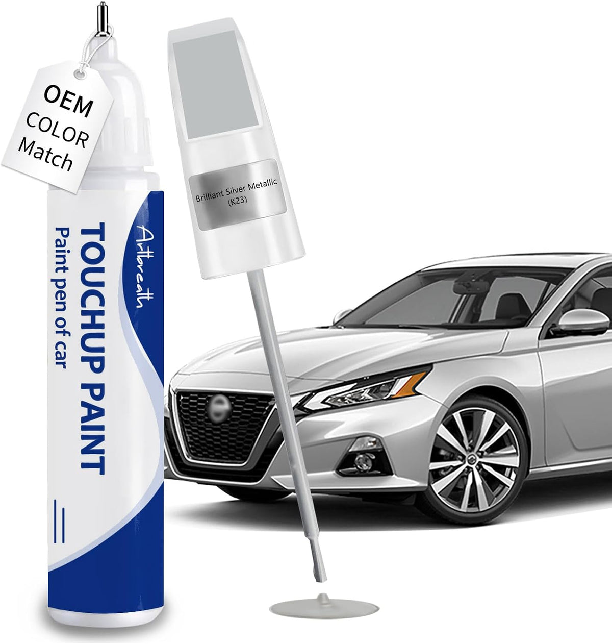 Brilliant Silver K23 Touch Up Paint for Nissan OEM Color Match