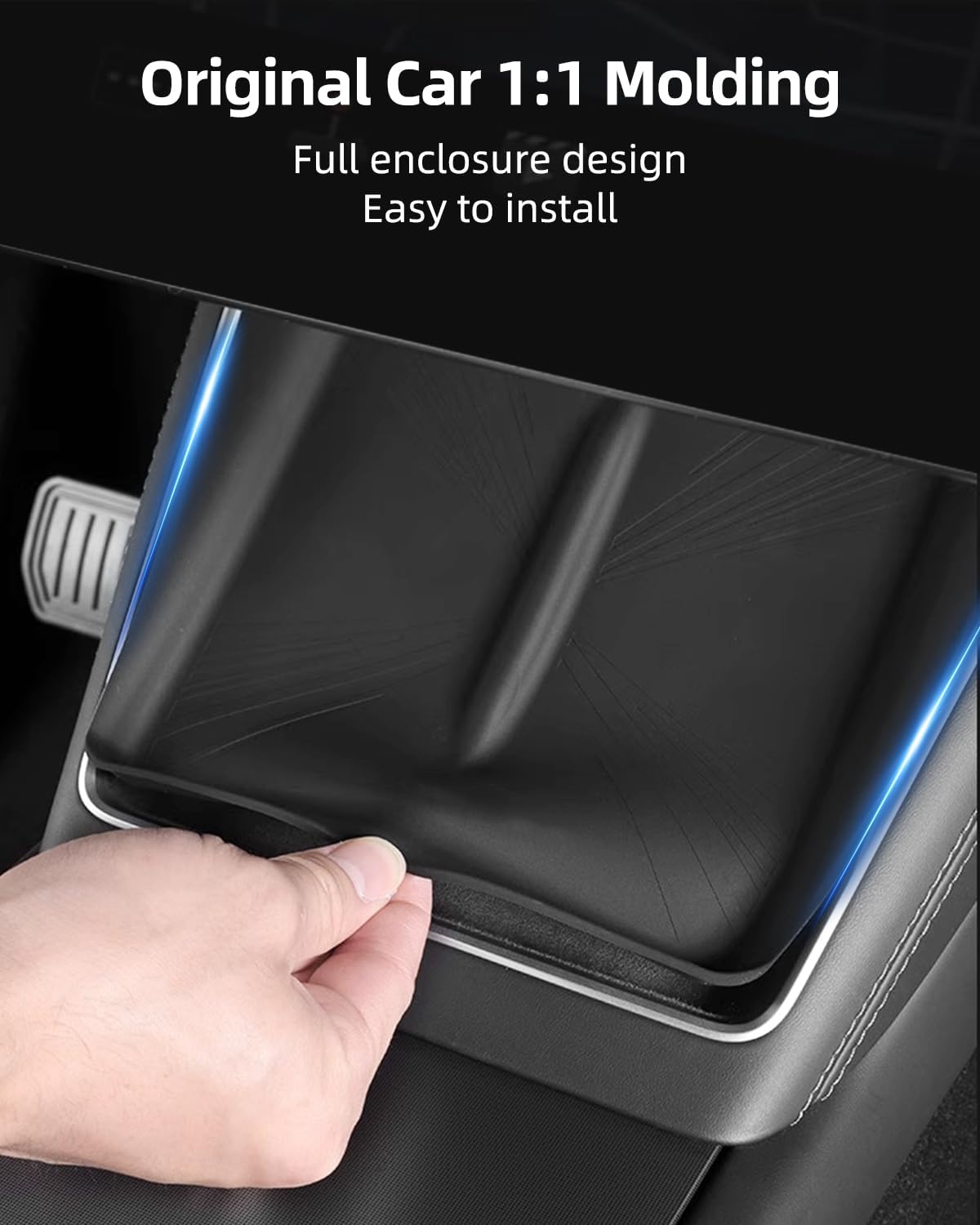 Model Y Juniper Centre Control Wireless Charging Mat，Center Console Wireless Charger Pad Compatible with Tesla Model Y 2024 2025 2026