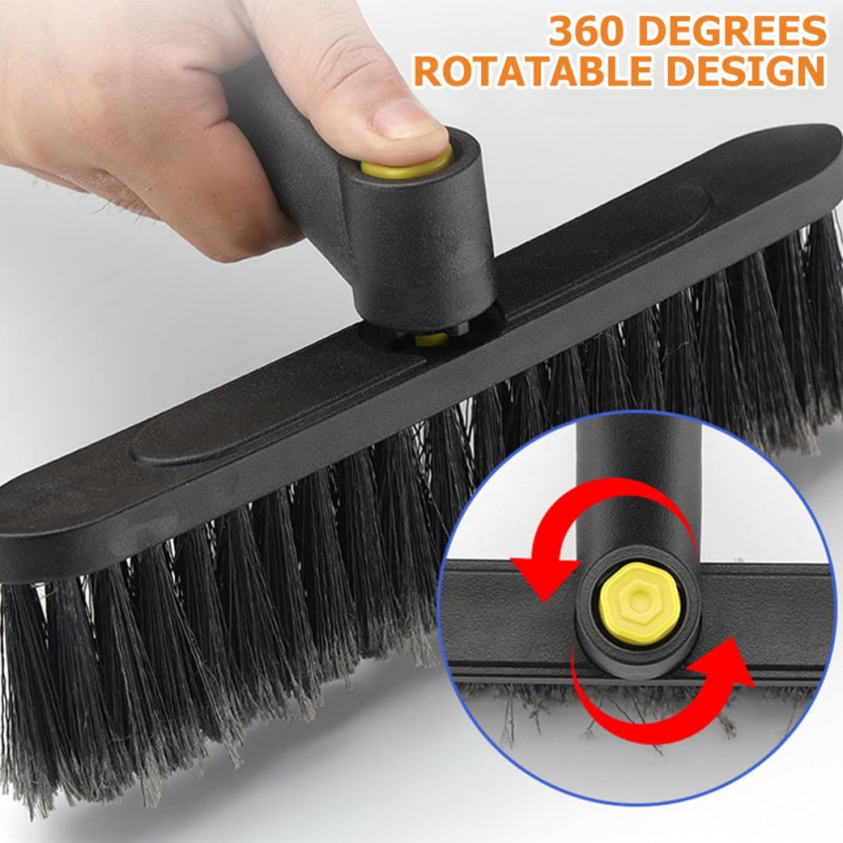 Xmas Ice Car Scraper Snow Brush, Retractable 64-80cm Yellow