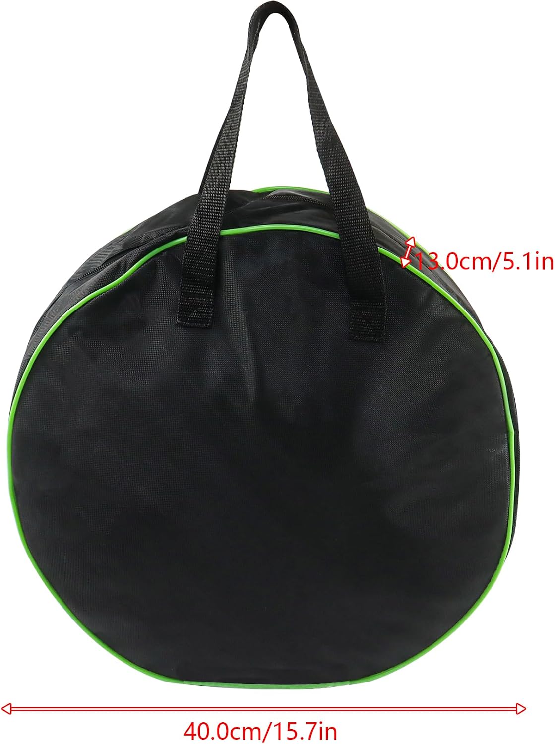 Klmnop 15.7 Inch Jumper Cable Bag - Round Waterproof Storage Bag, Organizer for EV & Garden Hoses (Black)