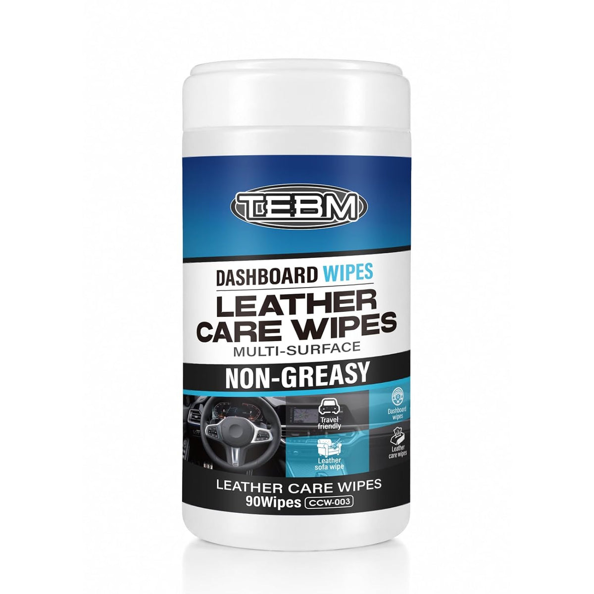 Car Cleaning Wipes 90-Count - Convenient Car Interior, Dashboard, Leather, Fabric & Vinyl Wipes, Car, Bathroom, Sports & Home Glass