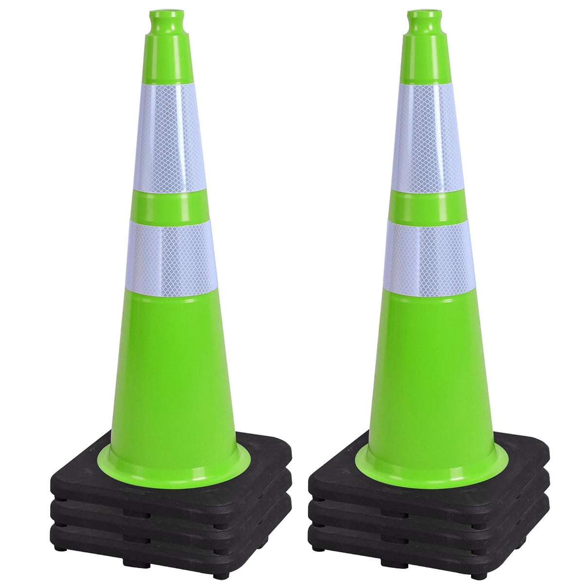 OrangeStar 8 Pack 28" Traffic Safety Cones, Green Cones Construction Cones