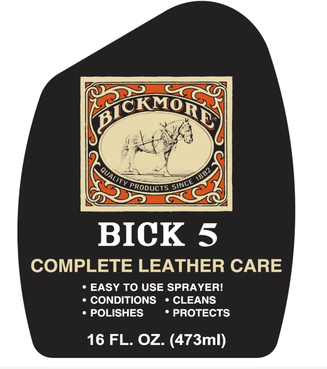 Bick 5 Leather Cleaner Conditioner Spray 16 fl oz, For All Leather Goods, USA Made