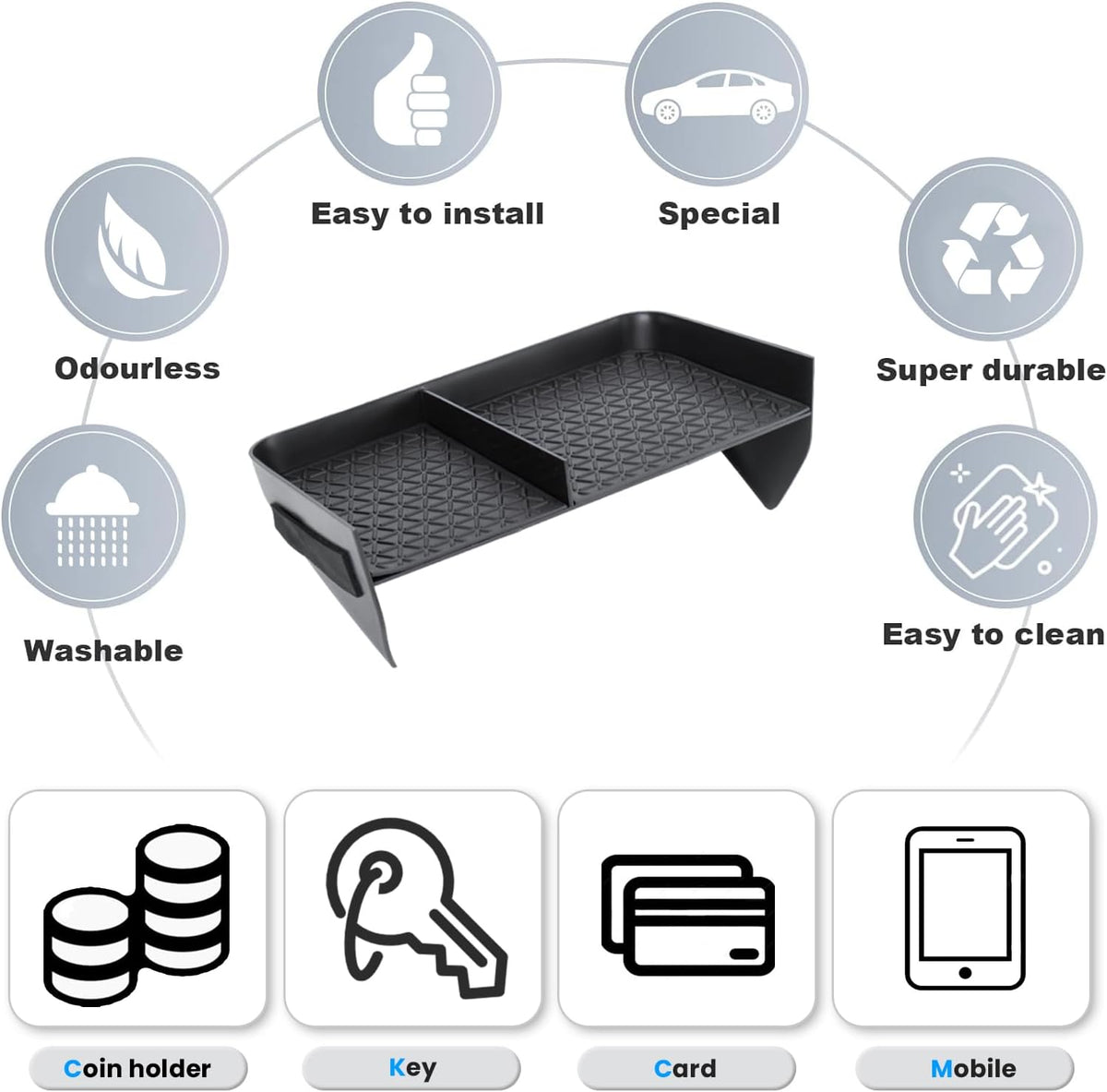 3PCS Center Console Organizer for 2019-2025 Toyota RAV4 Accessories