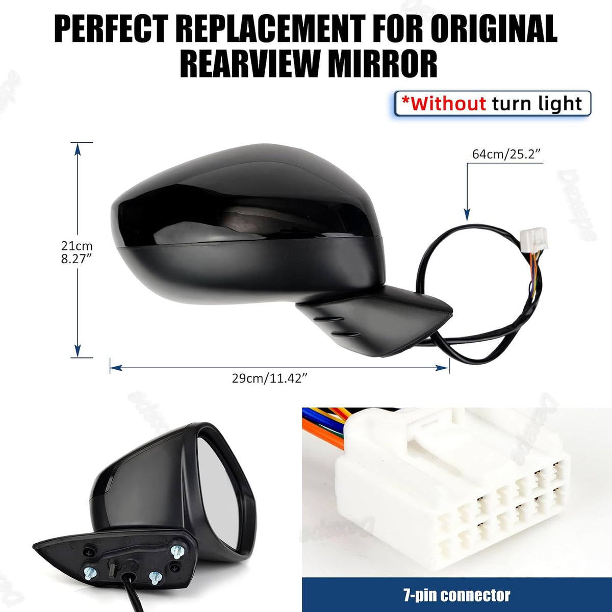 Right Passenger Side Mirror Fit for Honda Civic 2022-2026 7Pin