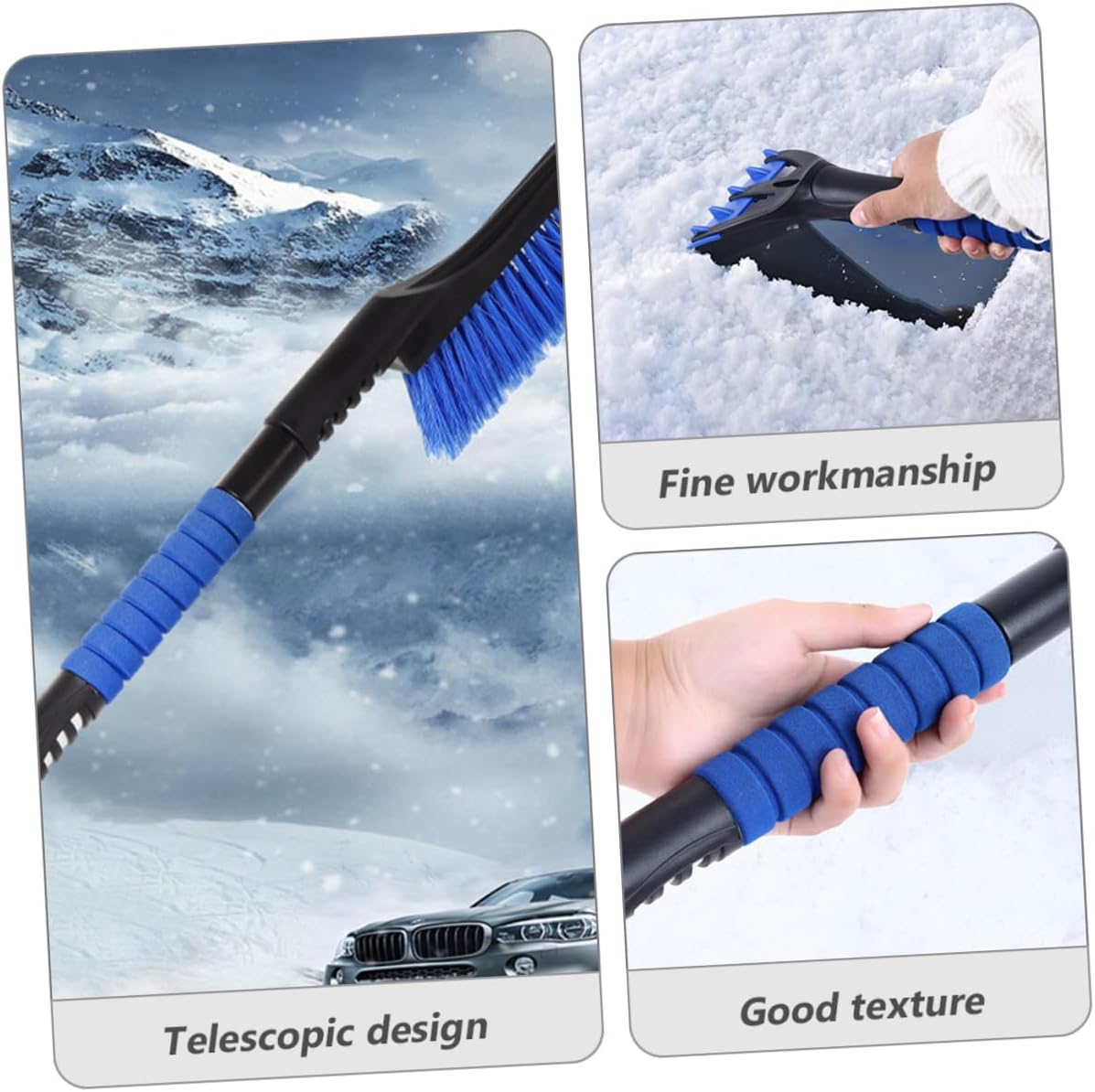 Snow Brush Detachable Ice Scraper for 2 in 1 Car Windows