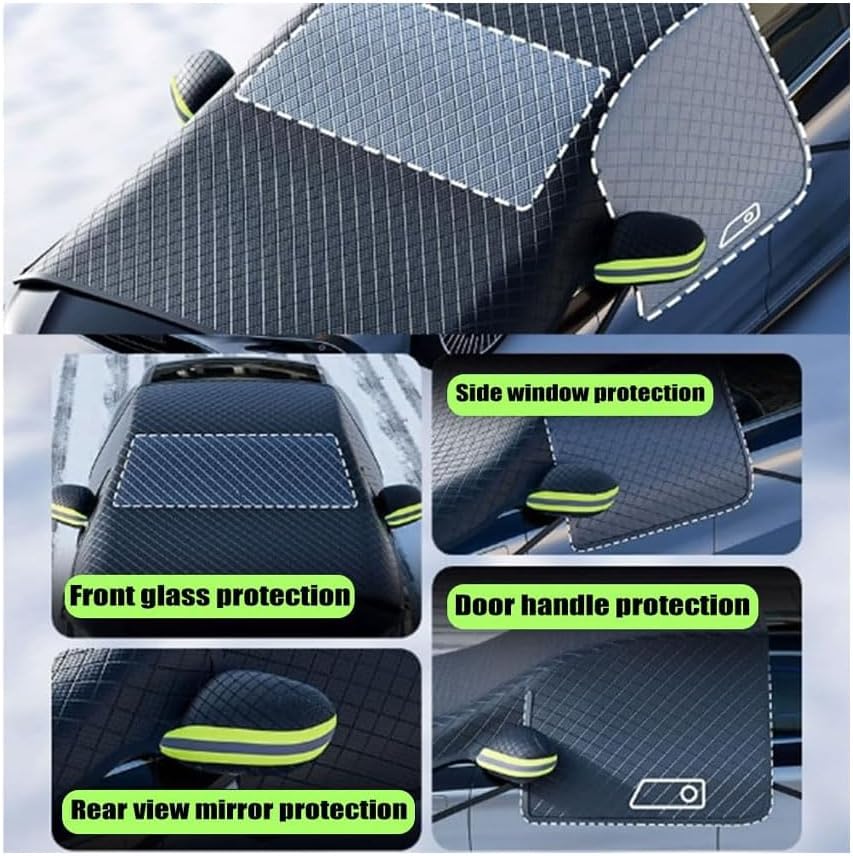 Car Windshield Cover for Ice Snow for Mazda CX-70 2024-2026, Vehicle Covers Winter Frost Shield Hail Protector Foldable Protection Front Window,A/161 * 145 * 132 cm